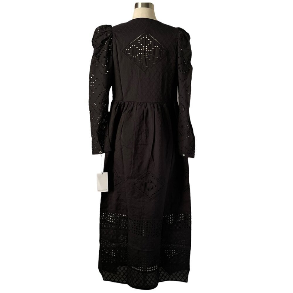 Alix of Bohemia Winifred Black Eyelet Dress Obsidian Medium  An elegant, bohemia - Picture 10 of 14